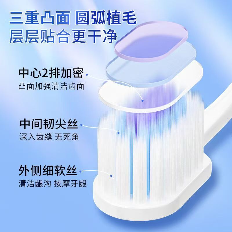 三笑可洁可净宽体刷头牙刷[5支装]K481高清大图