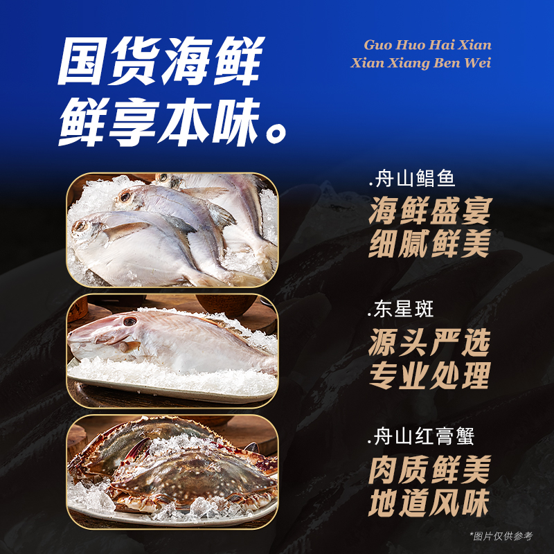 五个农民蟹状元舟山海鲜礼盒598型2.0kg精选锁鲜美味送礼自用皆宜高清大图