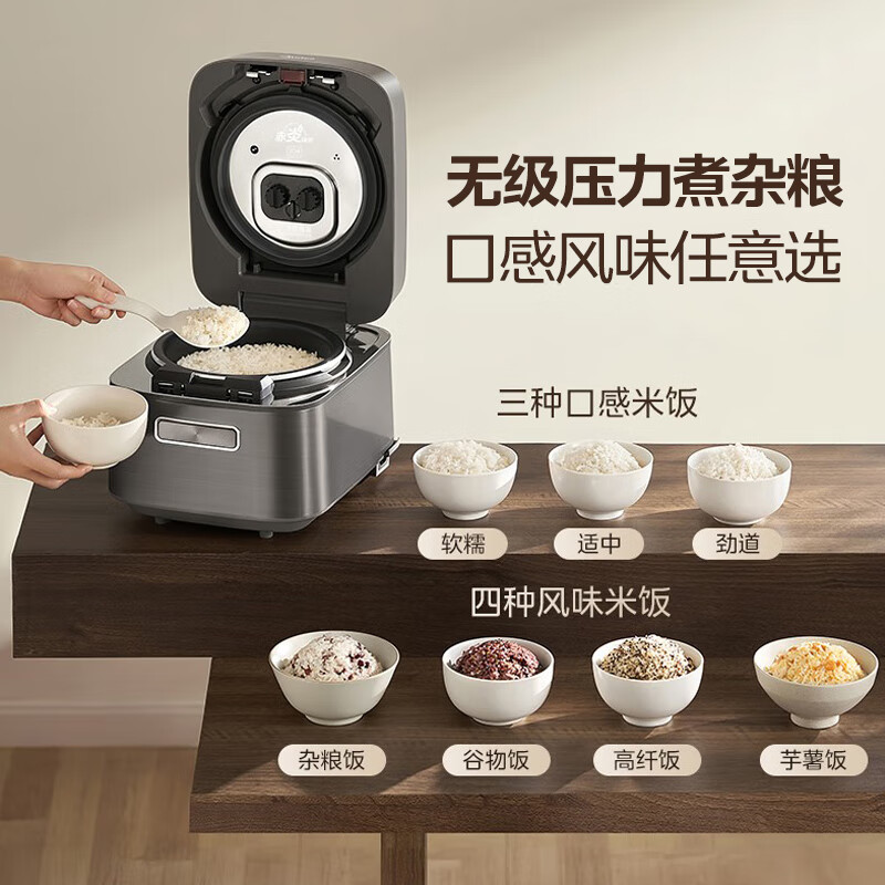 美的(Midea)花瓣IH压力电饭煲赤炎臻萃3L电饭锅家用2-3人微压米饭锅上下双热源电磁加热钛釜系列 MB-G3高清大图