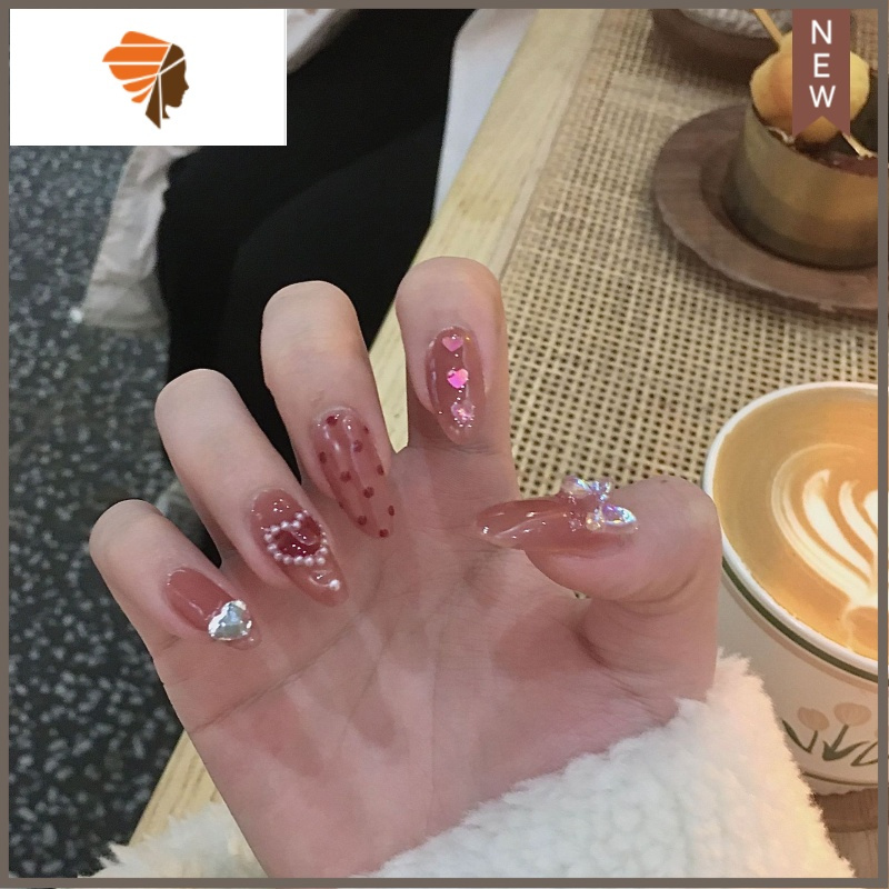 紫色星空蝴蝶假指甲贴穿戴甲美甲成品甲片指甲贴片甲片绿色穿戴三维