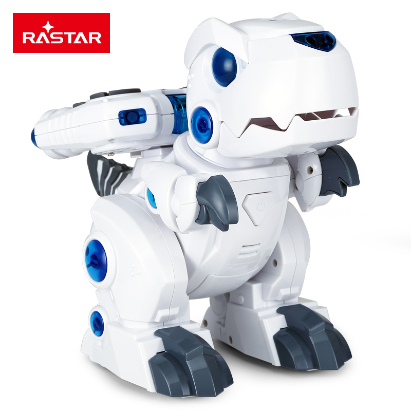 星辉(Rastar)儿童遥控恐龙玩具 智能机器人手势感应电动太空星龙79700星河白