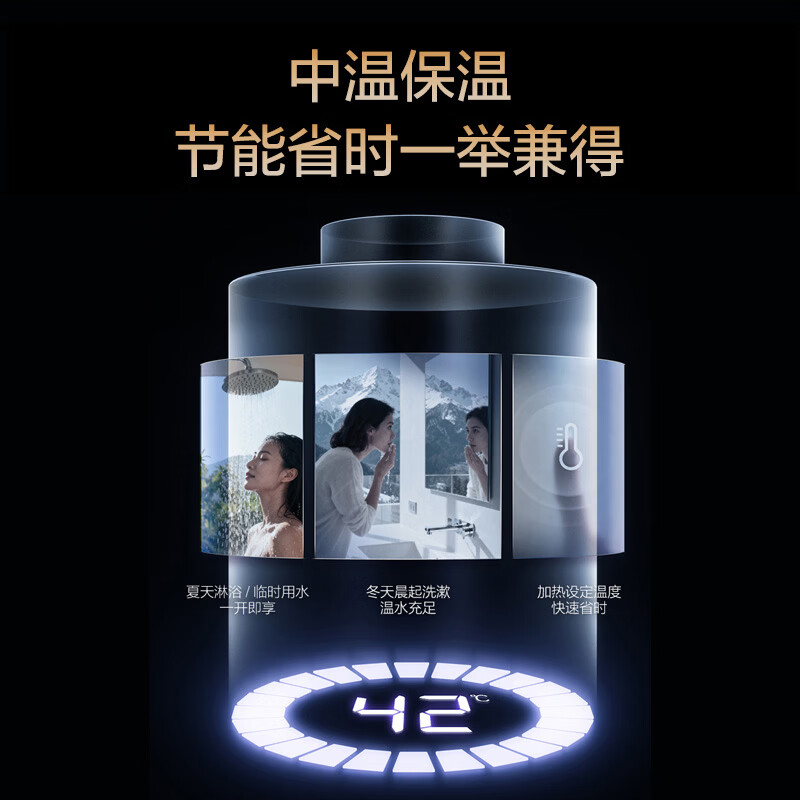 AO史密斯80升电热水器 无地线可安装 专利安全隔电 金圭内胆 速热节能 一键中温保温SCE-80DX2 预约洗浴高清大图