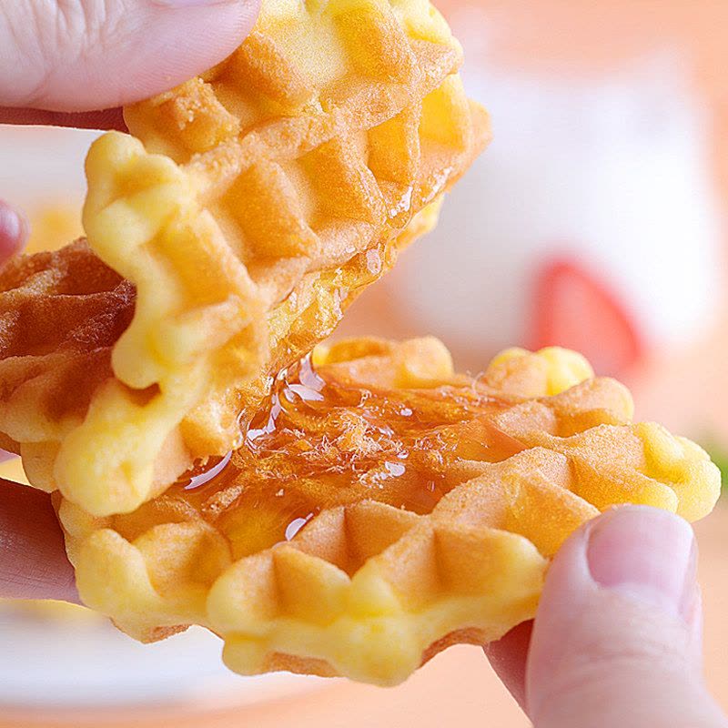 佬食仁 [肉松沙拉味夹心软华夫饼400g/箱] 早餐速食面包蛋糕点心小吃休闲零食品图片