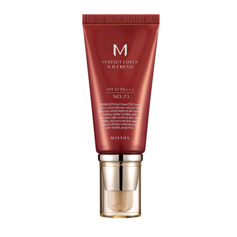 Missha 谜尚保湿隔离裸妆遮瑕 大红BB霜21#嫩白色50ml 韩国原装进口