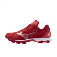 美津浓(Mizuno)男士棒球鞋轻量透气防滑耐磨2024新款限色款宽楦设 Red_×_Silver 42