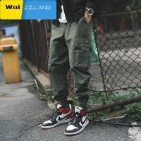 WaiZZins男士工装裤长裤男宽松小脚韩版潮流哈伦裤束脚休闲裤子男