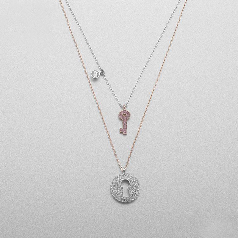 SWAROVSKI 施华洛世奇 CrystalWishesKey人造水晶女士吊坠项链套装项饰5272240
