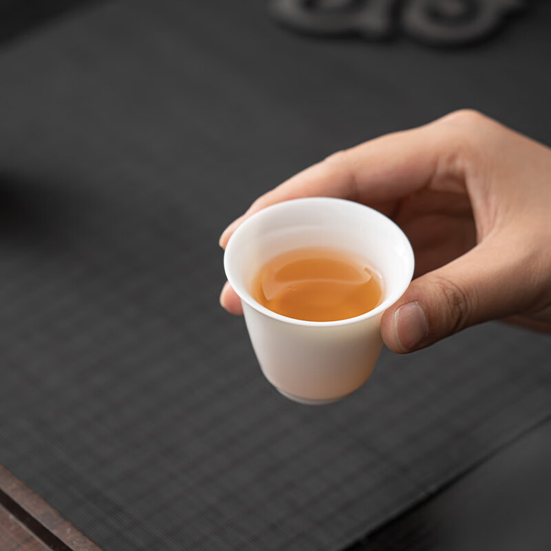 苏氏陶瓷(SUSHI CERAMICS) J74 羊脂玉瓷聚香三才盖碗两杯小套装 110ml (单位:套)高清大图