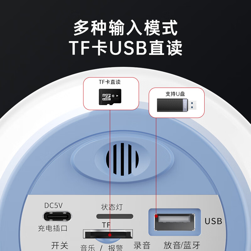 爱国者A81 Plus大喇叭扩音器喊话器录音手持宣传摆摊卖菜卖货叫卖器小型大声公扬声器播报器音响 双电版高清大图