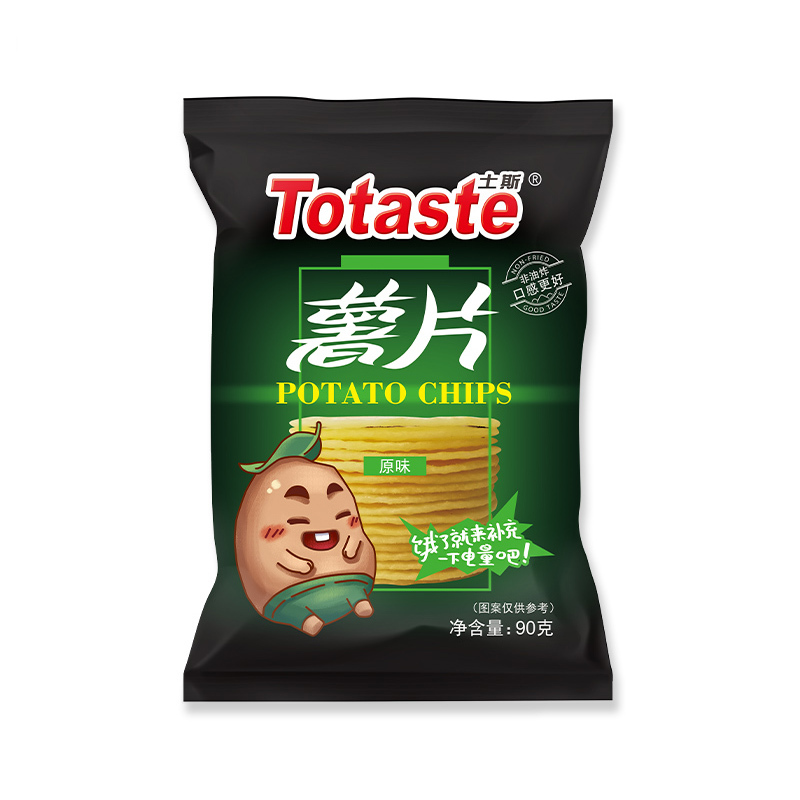 Totaste土斯原味薯片90g 休闲办公薄脆非油炸零食品