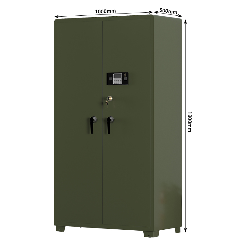 臻远ZY-QXG-010 管制器械存放柜加厚密码锁铁皮柜绿色 1000*500*1800高清大图