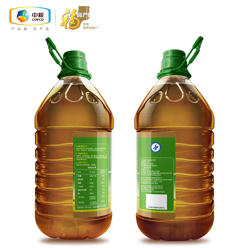 中粮福临门非转基因AE营养压榨菜籽油4L/桶风味营养菜籽食用油高清大图