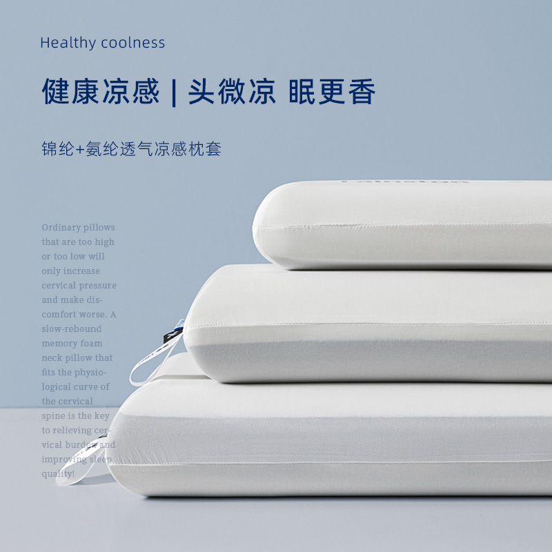 伊伊爱 YHJ25673 慢回弹记忆绵护颈枕 42*70*12cm高清大图