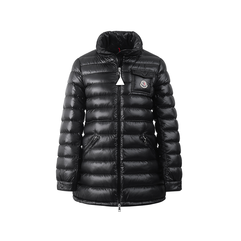 盟可睐/蒙口 moncler 女士鹅绒隐藏式连帽中长款羽绒服上衣外套 i1