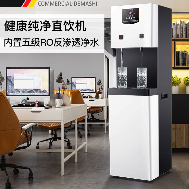 德玛仕直饮机商用净水器直饮水机大型开水器RO反渗透公司用办公室用加热直饮一体机ML-2GA/KS-10LG-2Z白色面板