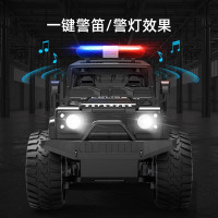 双鹰大号路虎卫士警车遥控汽车越野电动声光大脚模型男孩玩具1663