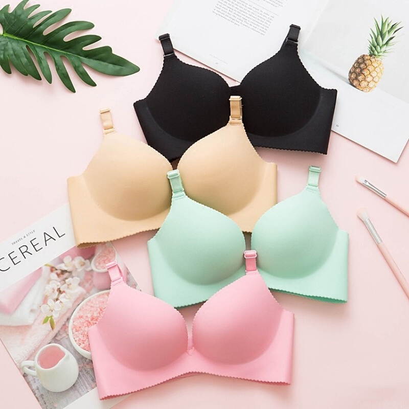 内衣套装女无钢圈无痕学生少女厚薄款聚拢文胸整防下垂上托胸罩