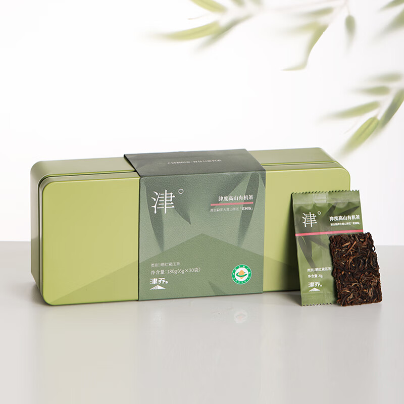 津乔 2022年津度高山有机云南晒红茶云南滇红茶礼盒180g 老树版红茶 6g*30片高清大图