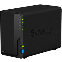 群晖(Synology)DS218 2盘位NAS网络存储服务器(含6TB内置硬盘)不规则体SATA接端口支持NAS盘红盘