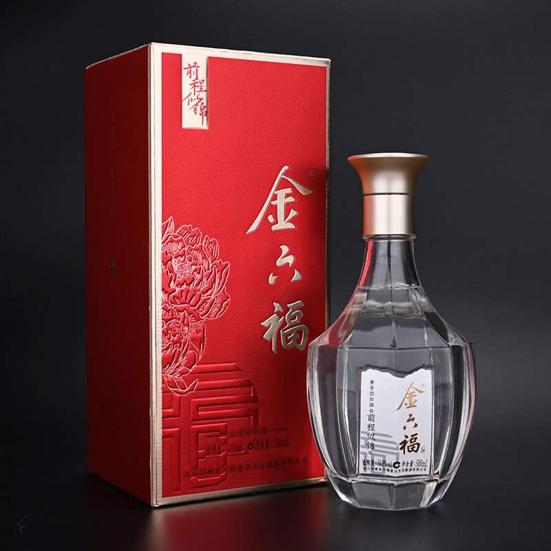 [金六福自营]金六福酒前程似锦50.8度粮食酒兼香型白酒整箱礼盒包装500ml*6瓶