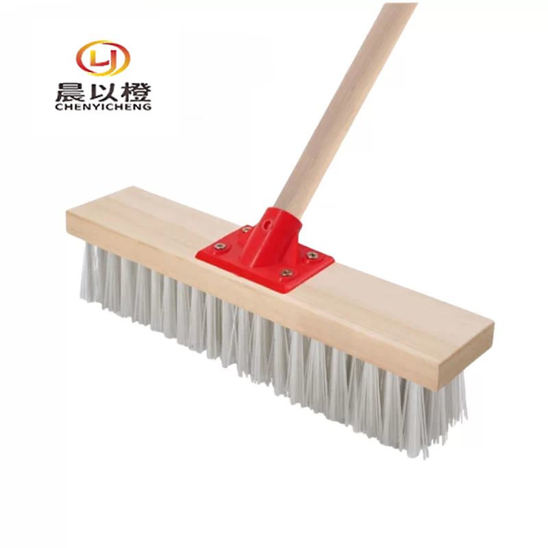 晨以橙 木柄硬塑料丝地板刷 宽30cm 把高清大图