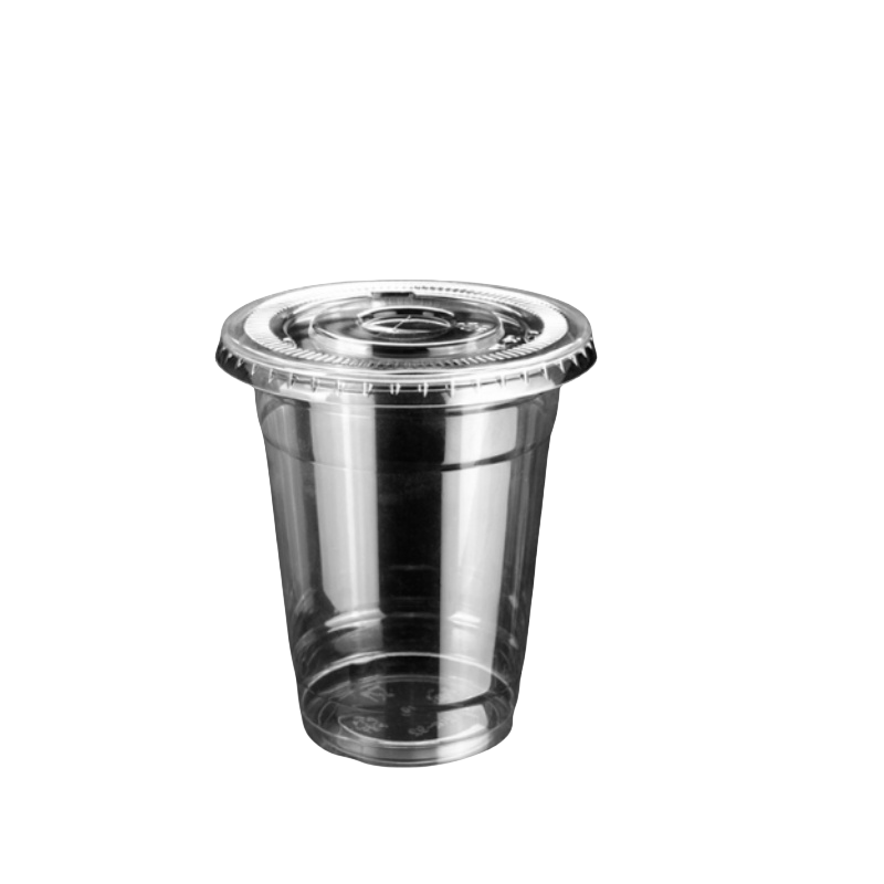 海亚森 TK-3072 一次性吸管杯 PET 400ml (平盖)100套