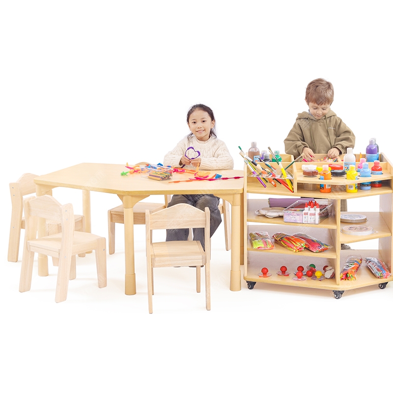 葳尼斯森林6人桌面-枫木纹高清大图