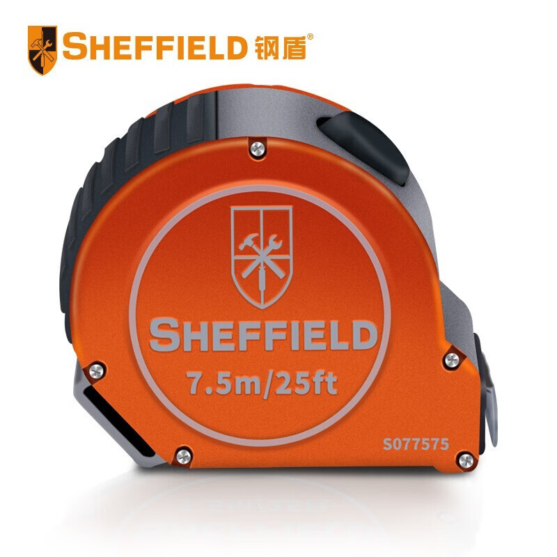 SHEFFIELD/钢盾 铝合金自锁 卷尺 S077503 3M×13mm 公英制双刻度 1把