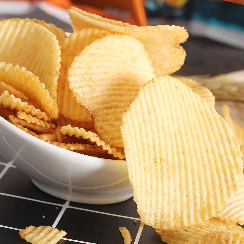 好丽友好友趣薯片休闲食品小吃解馋小零食 加勒比烤翅味70g*6袋高清大图