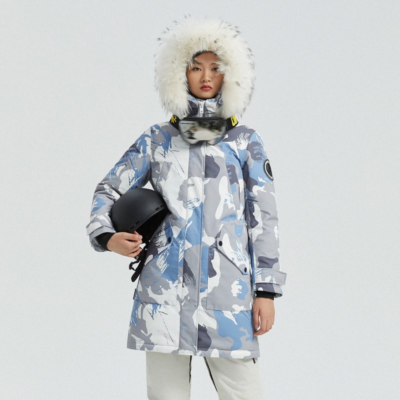 波司登2020年新极寒系列羽绒服女抽绳收腰修身貉子毛领b00142978