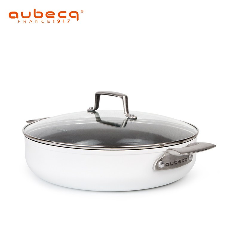 aubecq 欧贝克 进口陶瓷 汤锅炖锅电磁炉通用大容量家用煲汤不粘锅 28cm