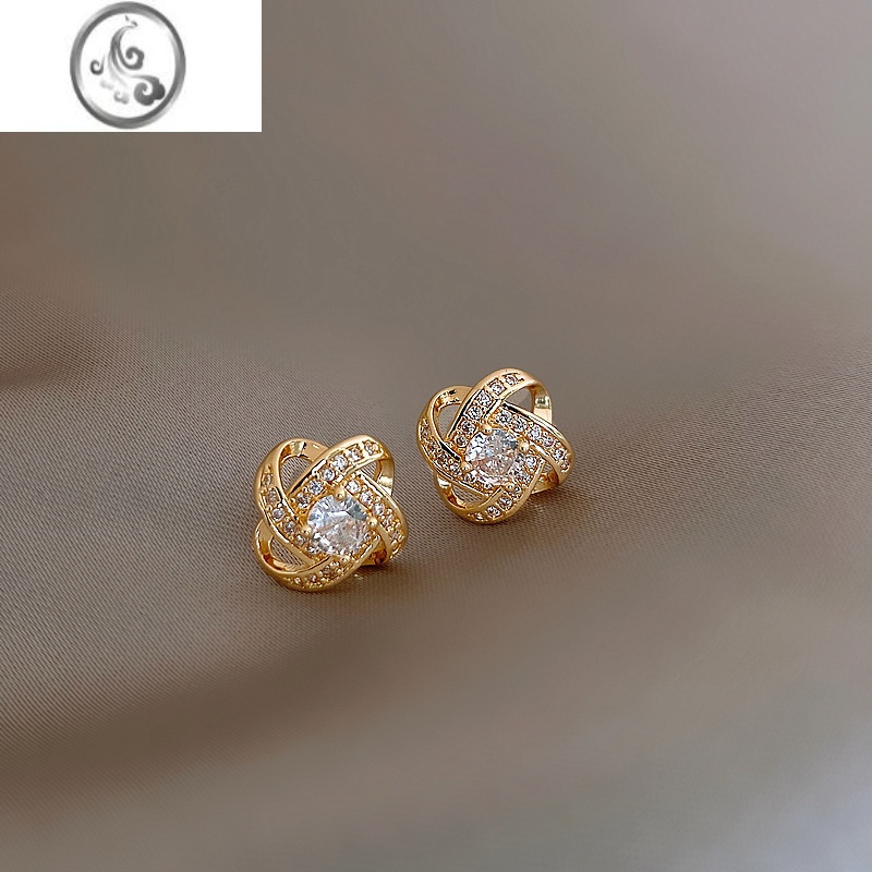 jimi锆石耳钉女银银针小巧耳环小众设计高级感2023年新款洋气轻奢耳饰