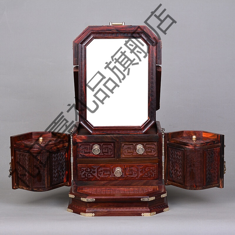 礼氏嘉复古装饰红木新娘古风首饰盒木质结婚陪嫁妆中式复古中国风大