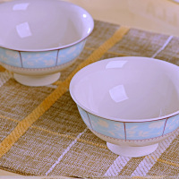 浩雅景德镇陶瓷餐具3.5寸-5.5寸饭碗套装高脚碗碗米饭碗10个装是否一次性使用(否)小时代