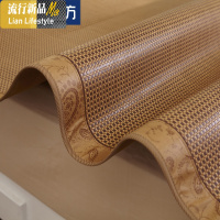 加厚凉席1.5m床1.8米三件套双人藤席单人120可折叠90宿舍席子三维工匠 1.0m（3.3英尺）床 单席不含枕套
