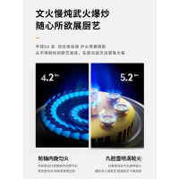 高配{爆炒/蒸煮}九腔文武火[厚不锈钢] 天然汽 半球台嵌两用燃气灶台式嵌入式煤气灶双灶家用天然气液化气炉具节能猛火灶
