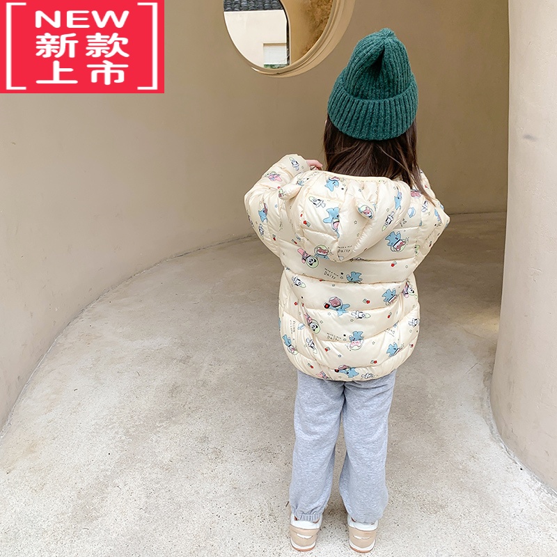 可莉允儿童羽绒棉服女童冬装宝宝棉袄婴儿轻薄款新款一岁男加厚外套棉衣