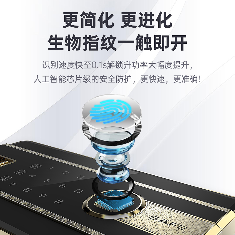 易企采 1.85米大型保险柜白色电子指纹对开门保密柜家用字画收藏全钢办公室档案文件珠宝箱防盗金库密码保险箱