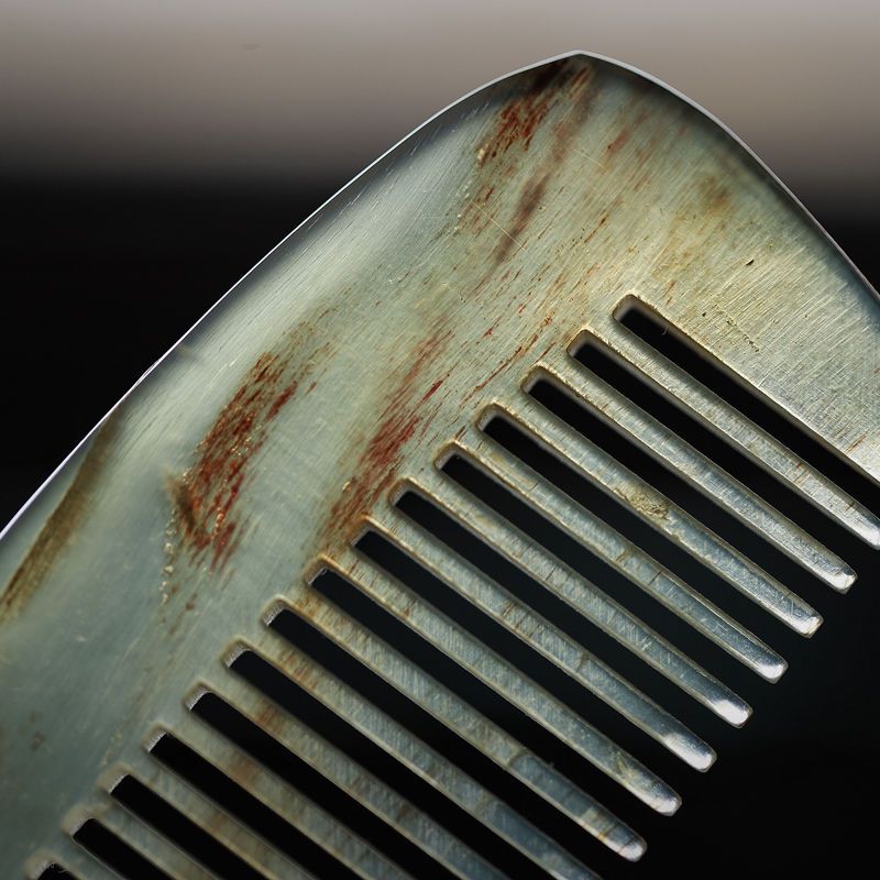 天然羊角梳子女藏区羊角按摩梳子按摩羊角梳随身家用送礼 一把羊角梳