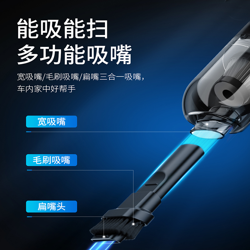 聪鲸折叠迷你手持吸尘器H13高清大图