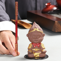 尚帝（shangdi）齐天大圣汽车摆件 车内车上装饰品高档创意车载摆件保平安 彩砂陶悟空摆件