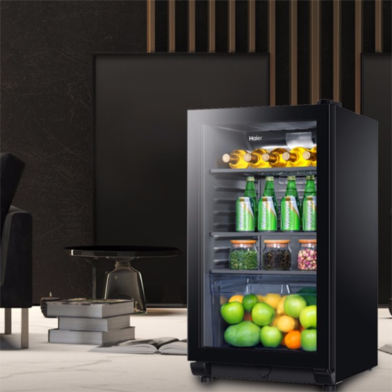 海尔(Haier)保鲜柜 透明玻璃门饮料冷藏柜水果保鲜柜家用LC-108H