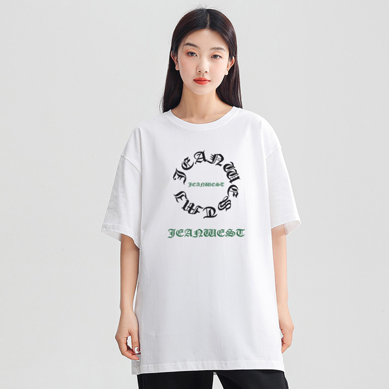 真维斯正肩短袖t恤女纯棉宽松夏季学生潮韩版设计感小众上衣半袖