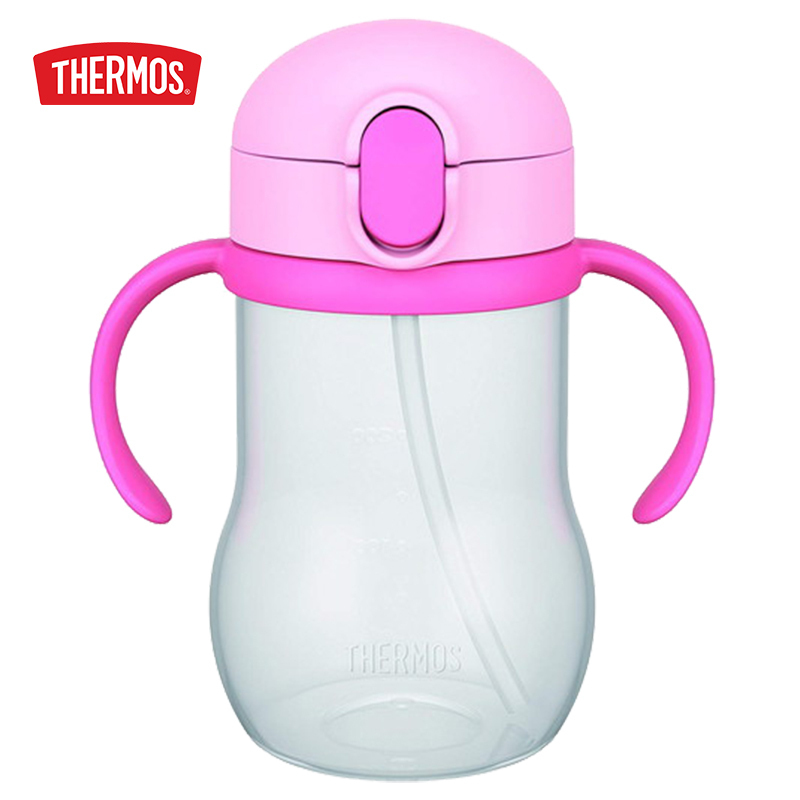 保温用品THERMOS 膳魔师 婴儿保冷杯 吸管杯直饮带盖便携式杯子 NPD-350-LP 粉色款350ml 保冷专用