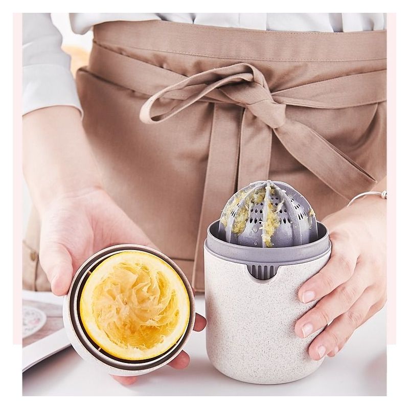 橙汁榨汁机 手动压橙汁器 家用水果小型榨汁杯炸果汁机柠檬榨汁器|麦