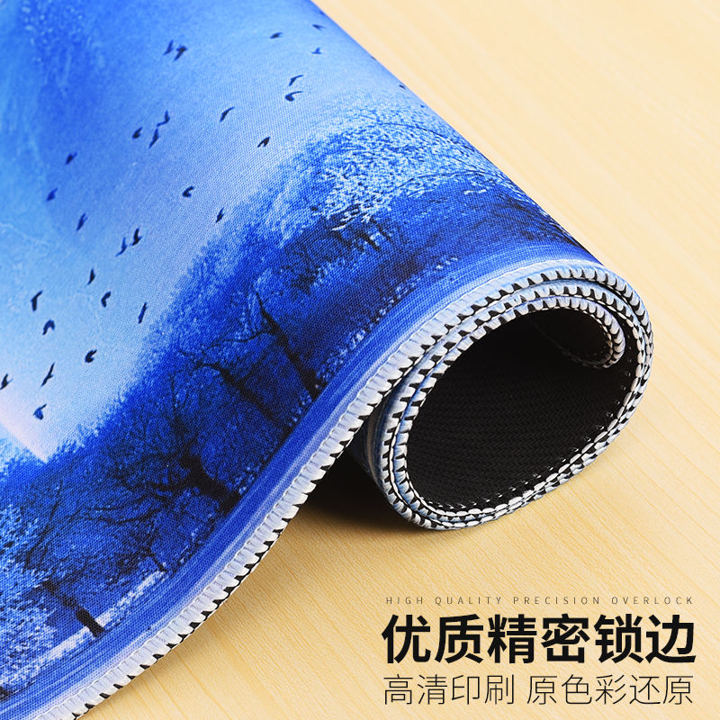 游戏鼠标垫超大号加厚锁边定制可爱卡通电脑定做鼠标垫男办公桌垫高清大图