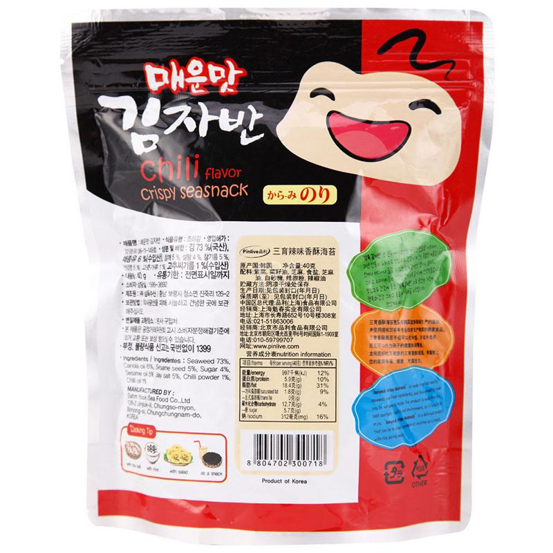 三育辣味香酥海苔40g