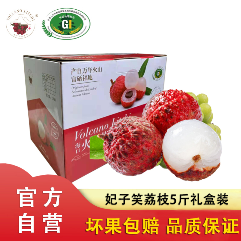 顺丰直发 现摘荔枝妃子笑荔枝新鲜应季水果 4.5斤精品礼盒装