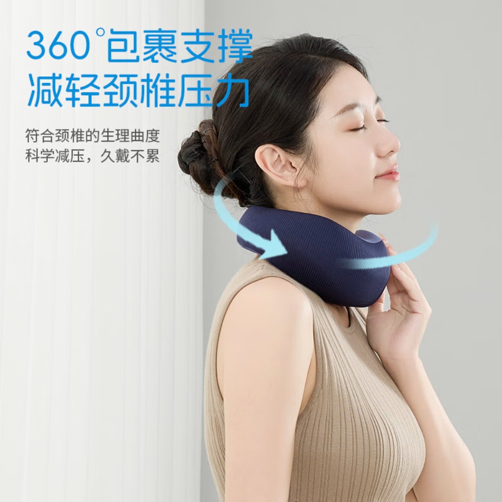 践程家用颈椎按摩器枕头车载肩颈按摩智能便携颈部按摩仪恒温热敷旅行U型按摩枕节日生日礼物HU2蜗牛 HU2蜗牛(热敷款)高清大图