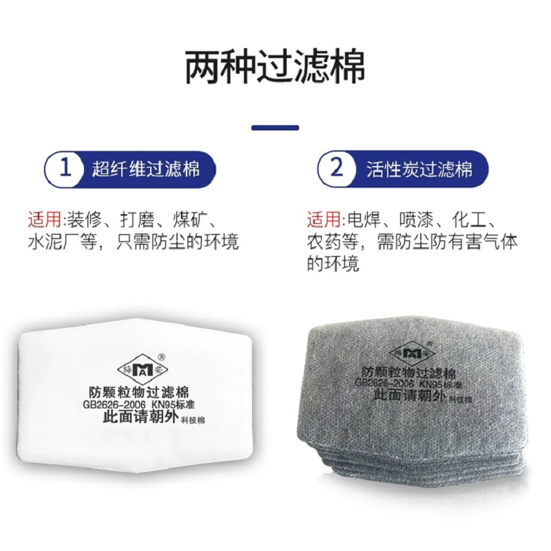 梅安1201过滤棉 焊工打磨喷漆活性炭过滤芯松工防尘口罩滤纸高清大图